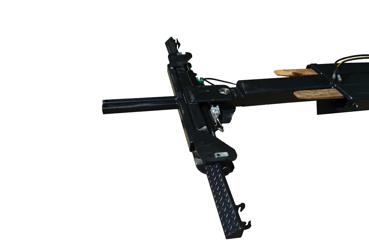 Alternate view of the Detroit forklift attachment crossbar and arms.