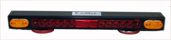 TowMate wireless tow light bar with red and amber lights.